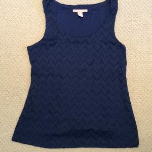 Zigzag lace tank top